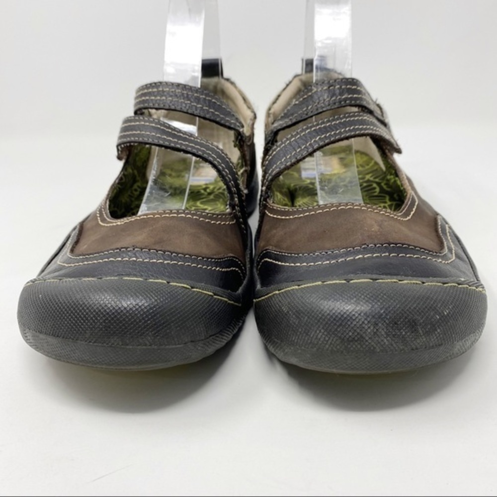 Jambu Prizm Leather Mary Jane Flats Brown 9 - Picture 2 of 9